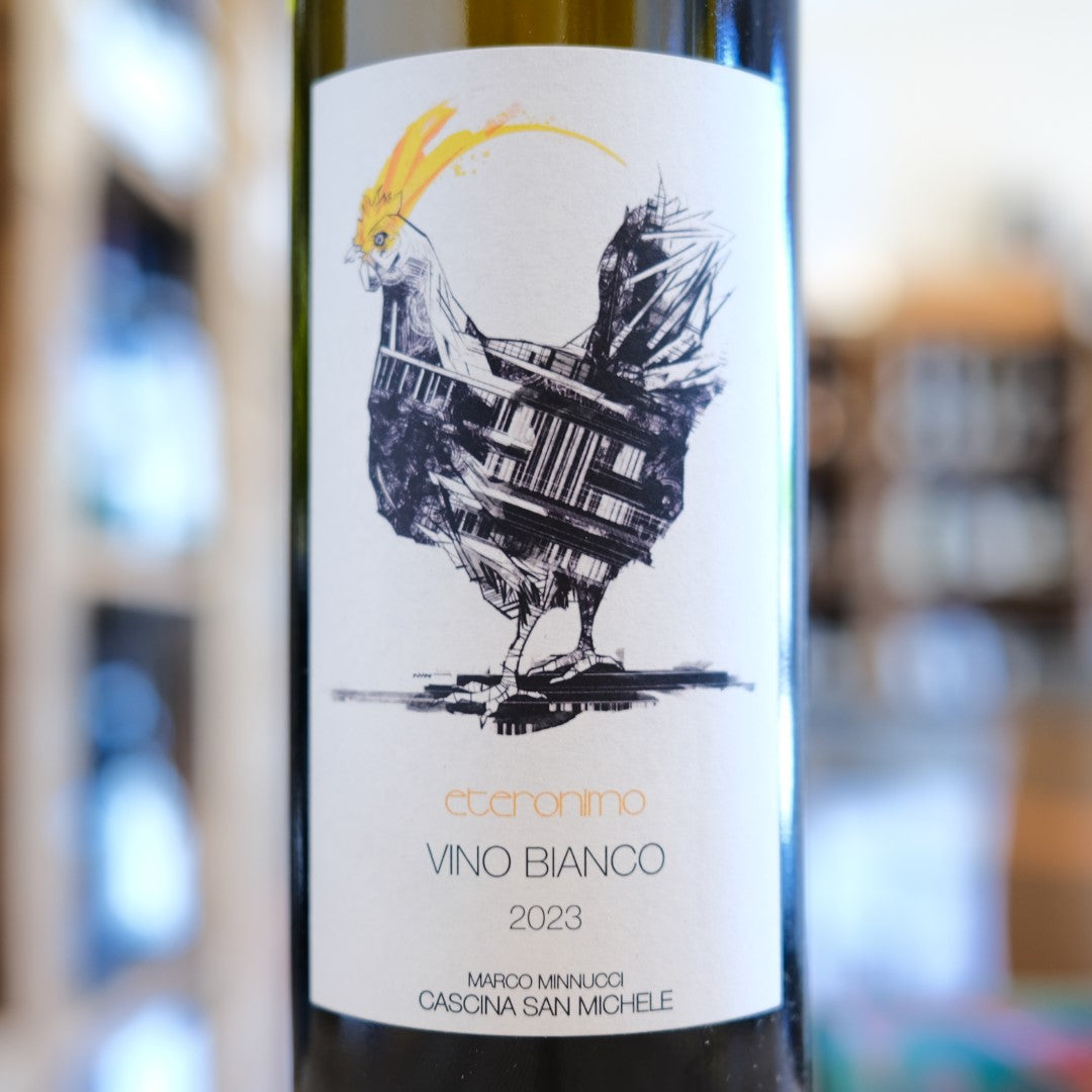 Etichetta Eteronimo 2023 Cascina San Michele Vino Bianco macerato Piemonte Italian wine label