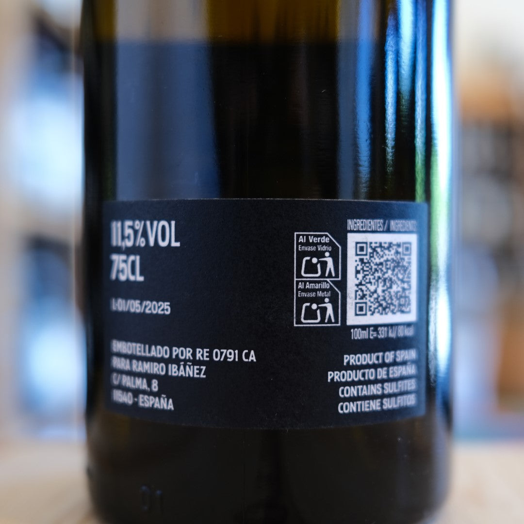 Retroetichetta UBE El Reventón 2024 Ramiro Ibáñez Sanlúcar de Barrameda back label