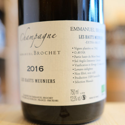 Champagne "Les Hauts Meuniers" 2016 Extra Brut Premier Cru