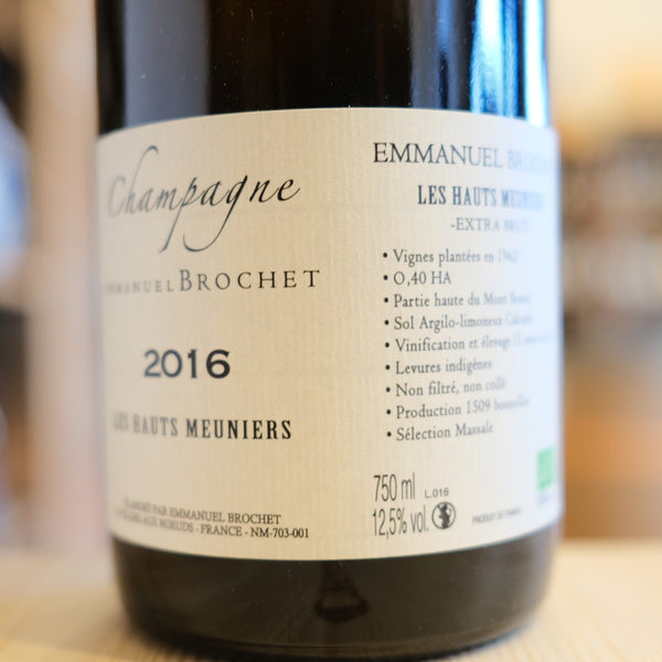 Champagne "Les Hauts Meuniers" 2016 Extra Brut Premier Cru