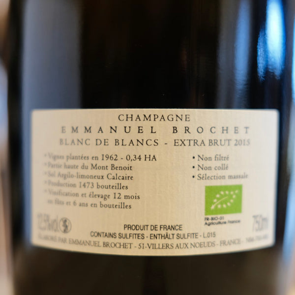 Champagne "Les Hauts Chardonnays" 2015 Extra Brut Premier Cru