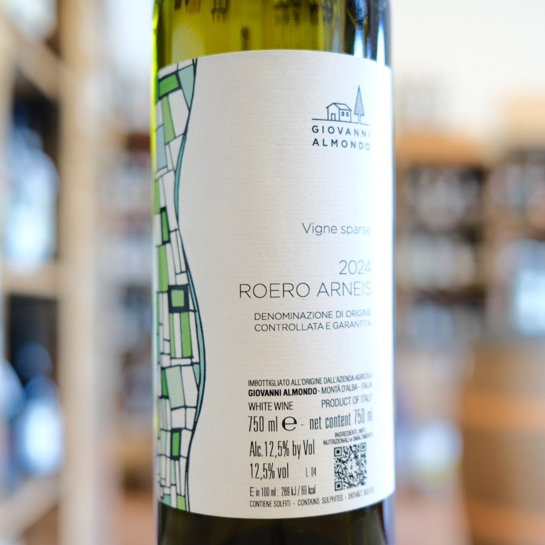 Roero Arneis Vigne Sparse 2025 Giovanni Almondo etichetta | Roero Arneis DOCG wine label Italy
