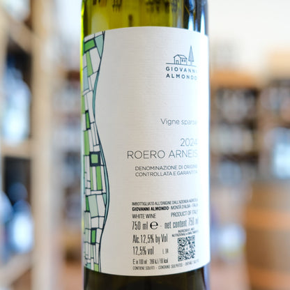 Roero Arneis Vigne Sparse 2025 Giovanni Almondo etichetta | Roero Arneis DOCG wine label Italy