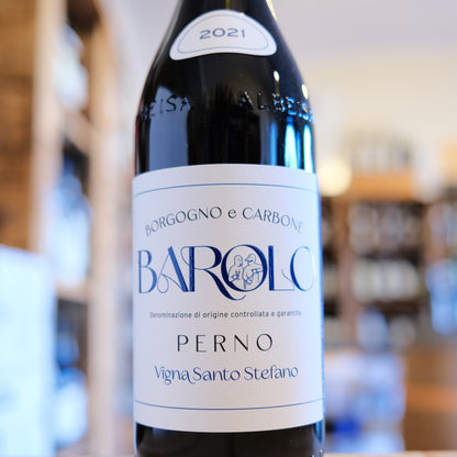 Barolo Perno Vigna Santo Stefano 2021 Borgogno e Carbone etichetta bottiglia