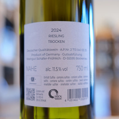 Riesling Trocken 2024 Schafer Frohlich vino bianco Nahe Germania