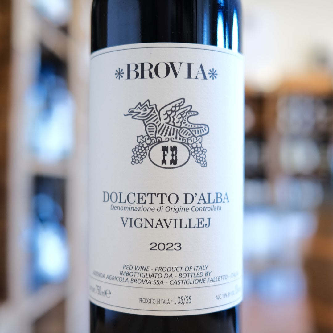Dolcetto d’Alba Vignavillej 2023 Brovia etichetta | Dolcetto d’Alba DOC wine label Italy