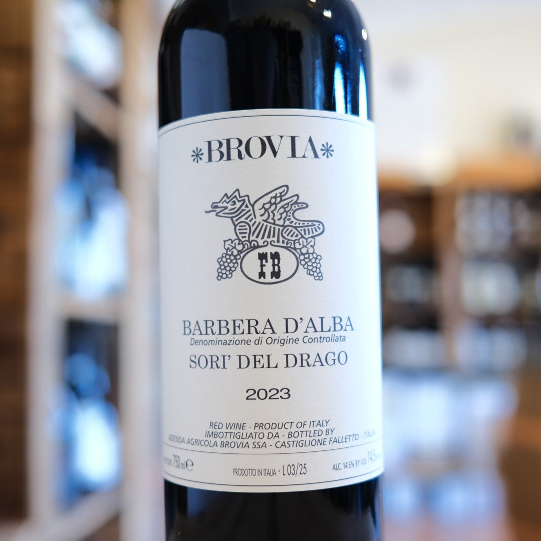 Barbera d’Alba Sorì del Drago 2023 Brovia etichetta | Barbera d’Alba DOC wine label Italy