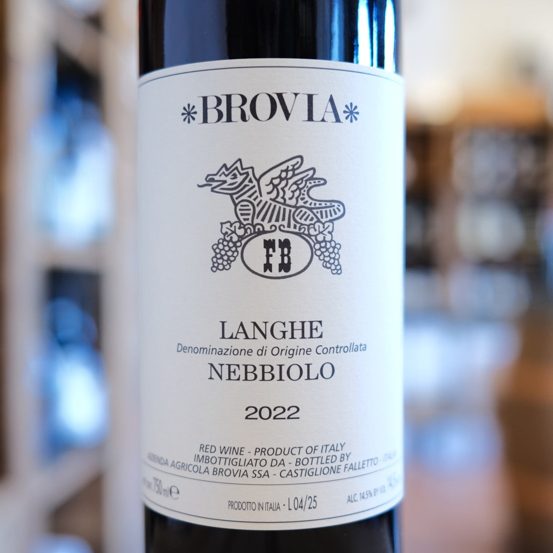 Langhe Nebbiolo 2022 Brovia etichetta | Nebbiolo Langhe DOC wine label Italy