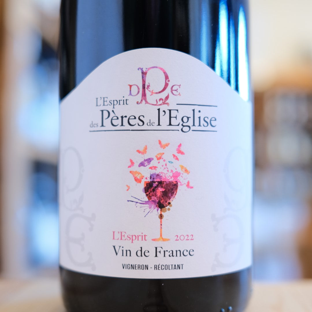 VdF L’Esprit Rouge 2022 Domaine des Pères de l’Eglise etichetta | Vin de France rouge wine label Rhône Valley