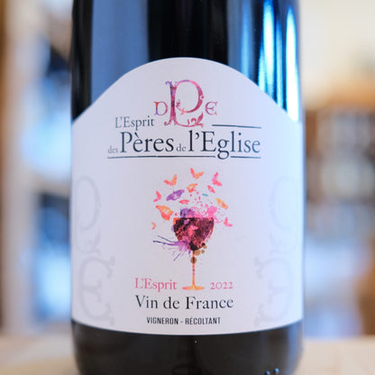 VdF L’Esprit Rouge 2022 Domaine des Pères de l’Eglise etichetta | Vin de France rouge wine label Rhône Valley