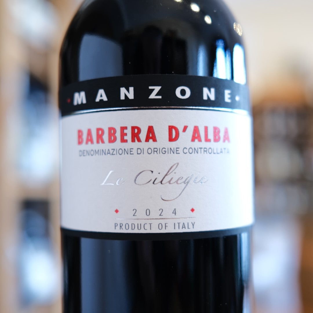 Barbera d’Alba Le Ciliegie 2024 Giovanni Manzone etichetta | Barbera d’Alba DOC wine label Italy