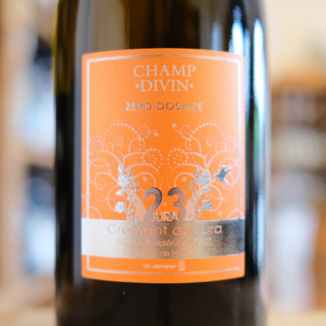 Cremant du Jura 2023 Champ Divin etichetta | Jura sparkling wine label France