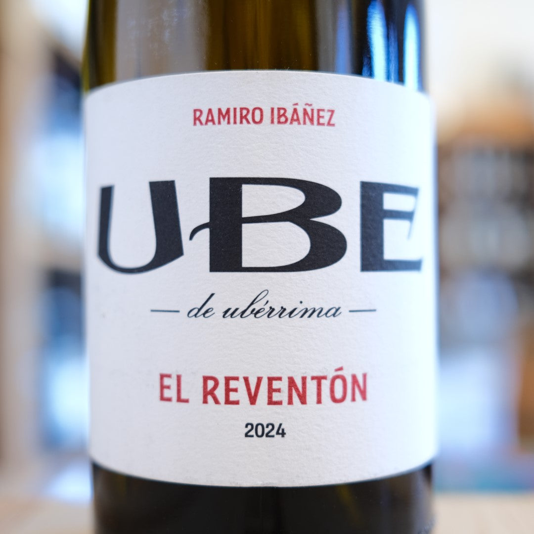 Etichetta UBE El Reventón 2024 Ramiro Ibáñez Palomino Fino VT Cádiz Spanish wine label