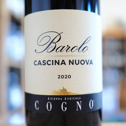 Etichetta Barolo Cascina Nuova 2020 Elvio Cogno Nebbiolo Piemonte Italian wine label
