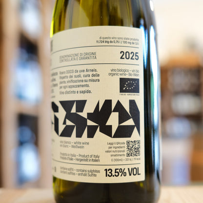 Retroetichetta Roero Arneis Valfaccenda Bianco 2025 Valfaccenda Canale Roero back label wine