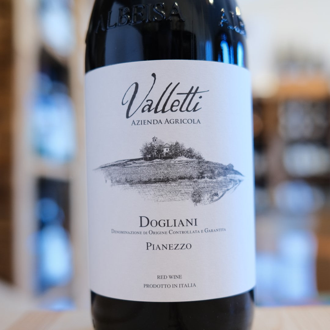 Etichetta Dogliani Pianezzo 2025 Valletti Dolcetto Dogliani DOCG wine label