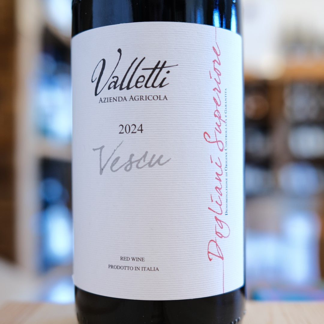 Etichetta Dogliani Superiore Vescu 2024 Valletti Dolcetto Dogliani DOCG wine label