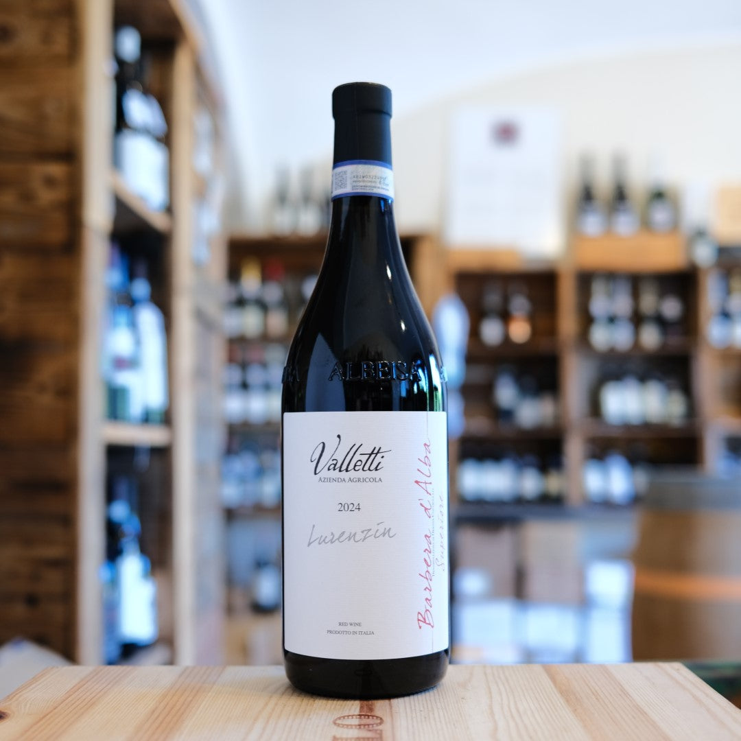 Bottiglia Barbera d’Alba Superiore Lurenzin 2024 Valletti Dogliani Piemonte red wine bottle