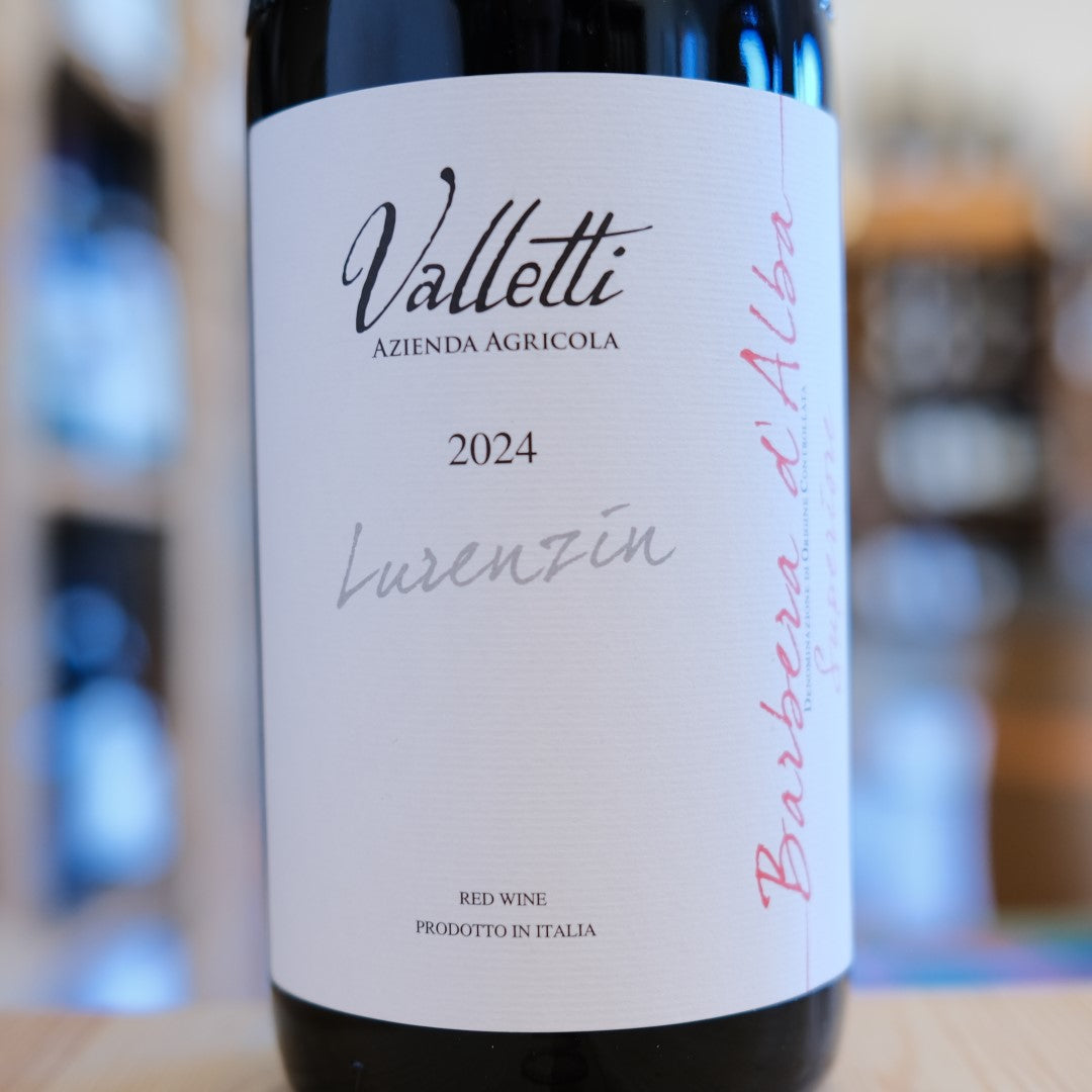 Etichetta Barbera d’Alba Superiore Lurenzin 2024 Valletti Piemonte wine label