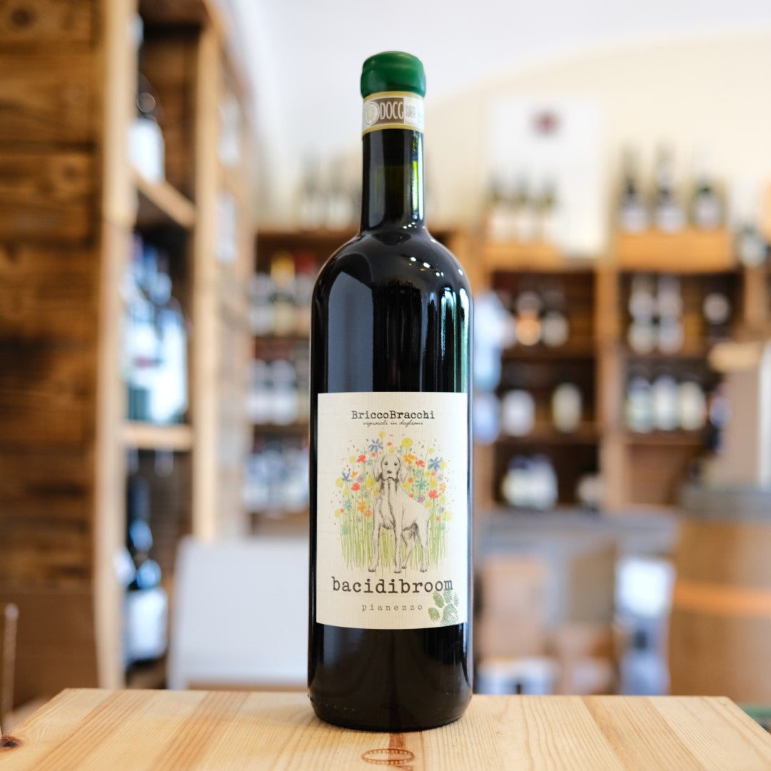Bottiglia Dogliani Superiore Pianezzo BacidiBroom 2023 BriccoBracchi Piemonte red wine