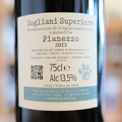 Retroetichetta Dogliani Superiore BacidiBroom 2023 BriccoBracchi Dogliani