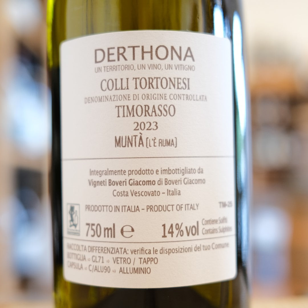 Retroetichetta Derthona Muntà l&