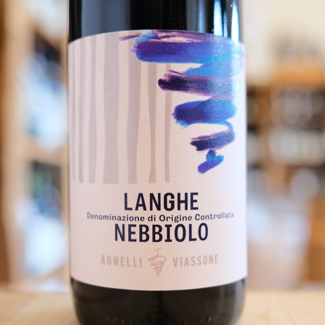 Etichetta Langhe Nebbiolo 2023 Agnelli Viassone Piemonte Italian wine label