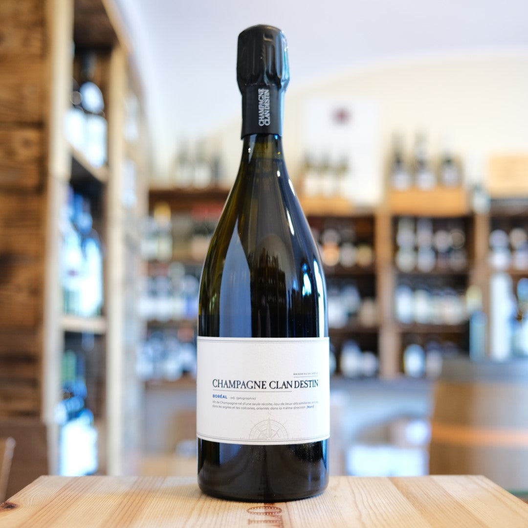 Bottiglia Champagne Boréal Brut Nature 2022 Clandestin Côte des Bar Pinot Noir