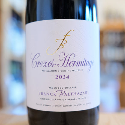 Etichetta Crozes-Hermitage 2024 Franck Balthazar Syrah Rhône France