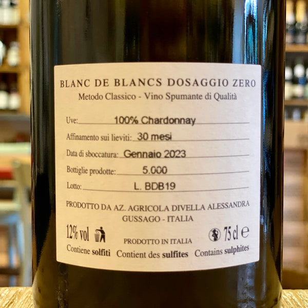 Metodo Classico Blanc de Blancs Dosaggio Zero