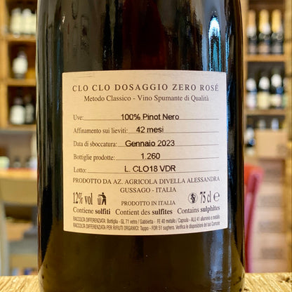 Metodo Classico Rosato "Clo Clo" Dosaggio Zero