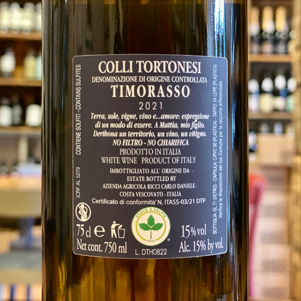 Derthona 2021 Colli Tortonesi Timorasso