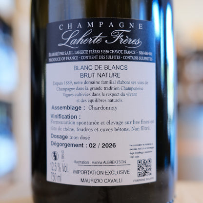 Champagne Blanc de Blancs Brut Nature Laherte Frères - controetichetta