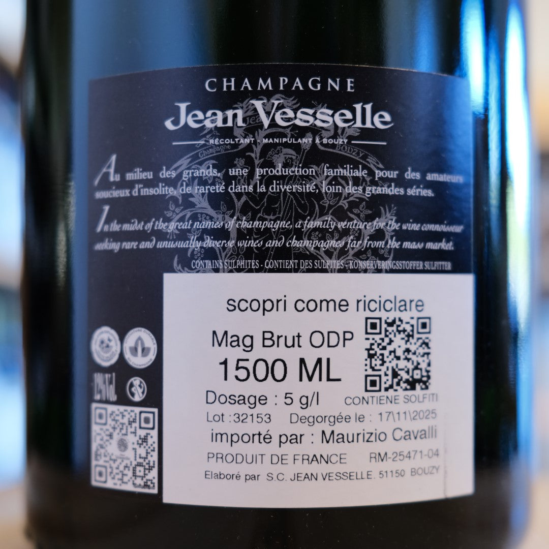 Controetichetta Champagne Brut Oeil de Perdrix Magnum Jean Vesselle, sboccatura 17 novembre 2025