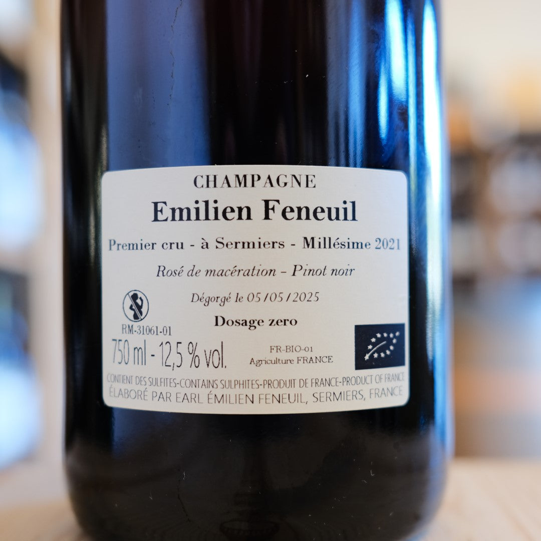 Retroetichetta Champagne Rosé de Macération Pinot Noir 2021 Émilien Feneuil