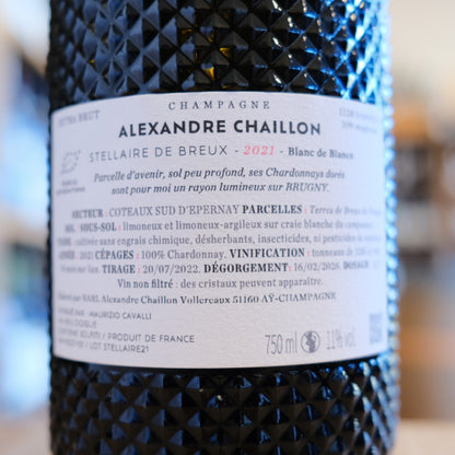 Retroetichetta Champagne Stellaire de Breux 2021 Alexandre Chaillon