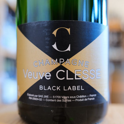 Etichetta Champagne Veuve Clesse Black Label Brut J. Charpentier
