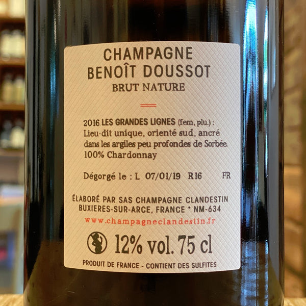 Champagne "Les Grandes Lignes" Brut Nature 2016