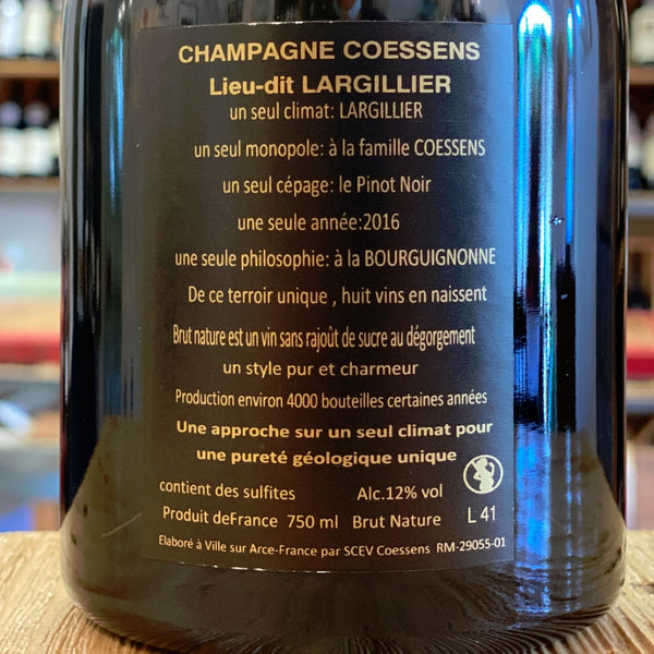Champagne Brut Nature "Largillier" Blanc de Noirs
