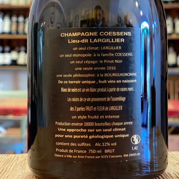 Champagne Brut "Largillier" Blanc de Noirs