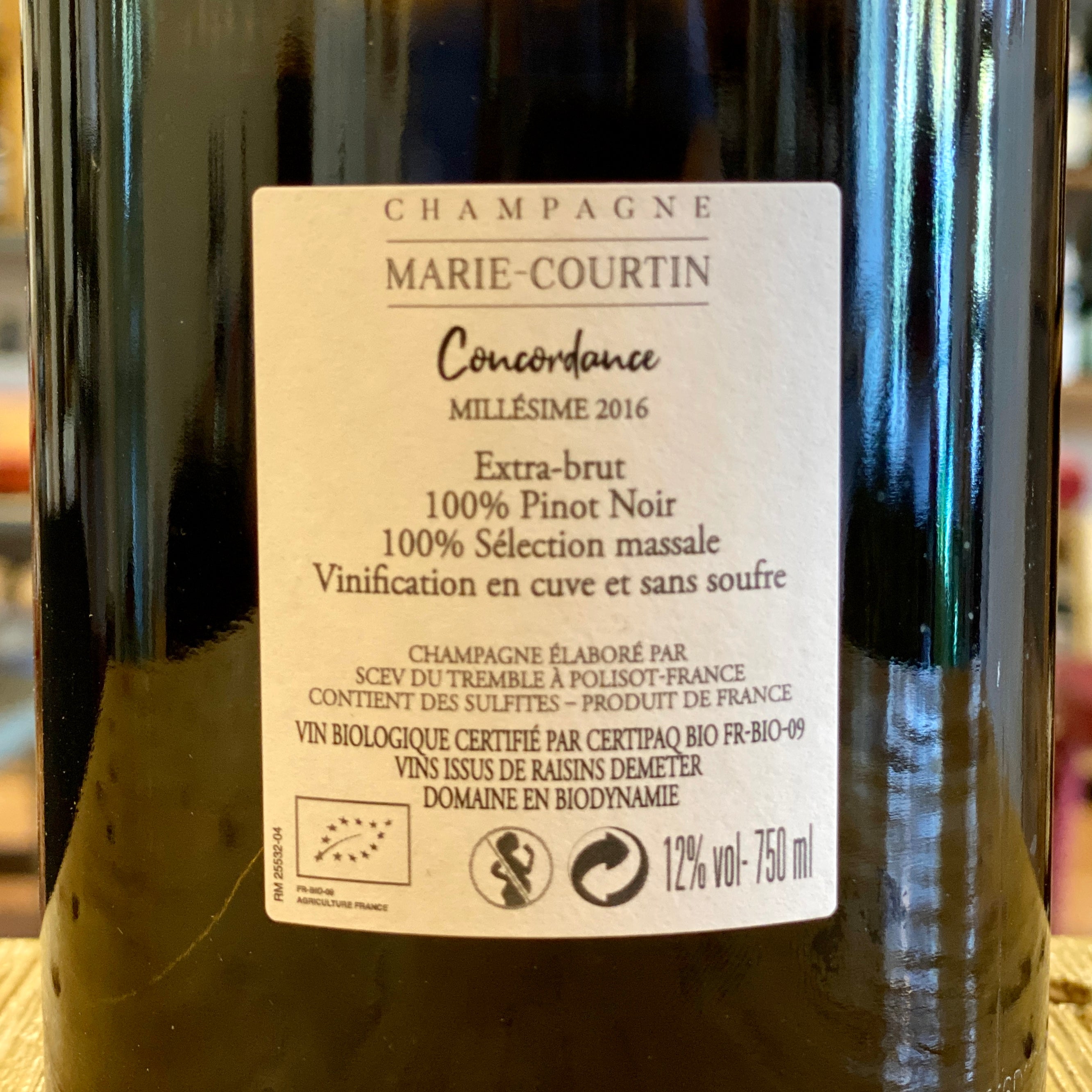 Champagne "Concordance" 2016 Extra Brut