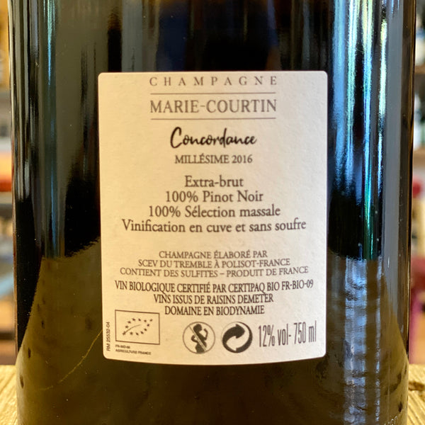 Champagne "Concordance" 2016 Extra Brut